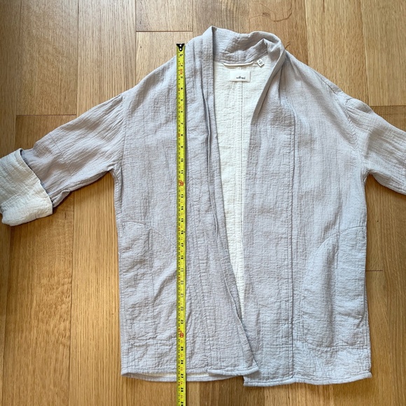 Aritzia Wilfred Lenglen Open Front Lightweight Textured Cotton Jacket - Picture 12 of 12